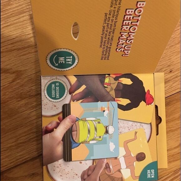 Funny beer coasters gag gift butt crack - Picture 4 of 4